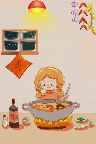 可爱卡通美食背景素材