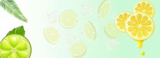 彩色创意柠檬水果背景
