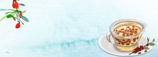 枸杞简约白色banner