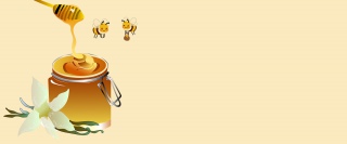 蜂蜜简约黄色banner
