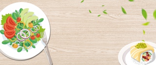 美食简约灰色banner