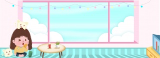 双十一家居女孩电视抢购创意背景