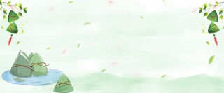 端午节绿色简约风海报banner背景