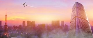 简约城市电子商务背景